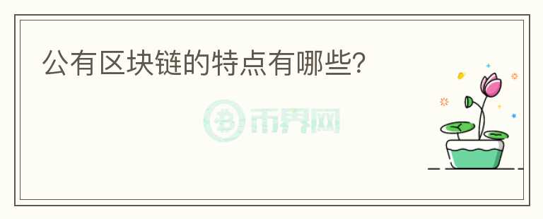 公有區(qū)塊鏈的特點(diǎn)有哪些？