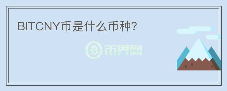 BITCNY幣是什么幣種？