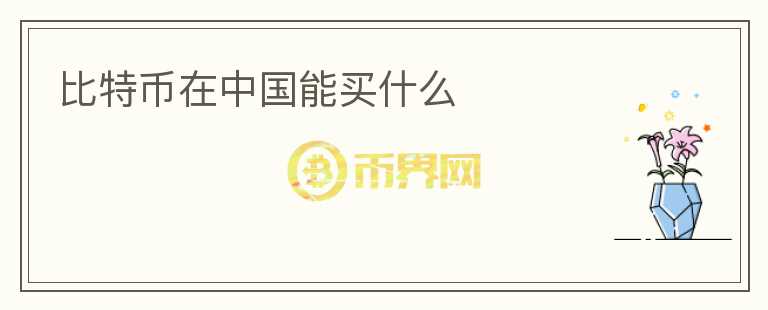 比特幣在中國能買什么