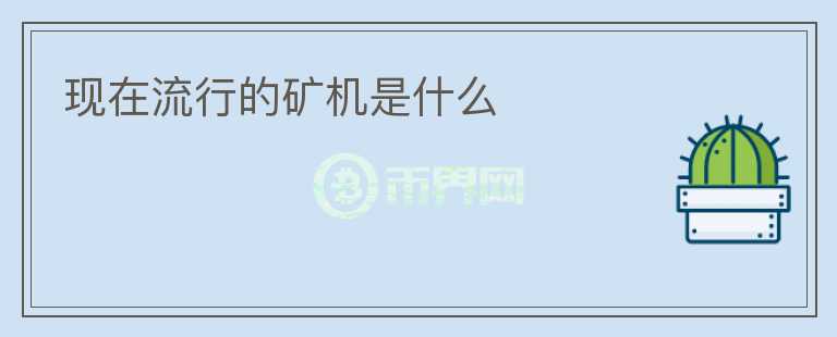 現(xiàn)在流行的礦機是什么