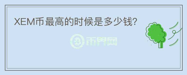 XEM幣最高的時候是多少錢？
