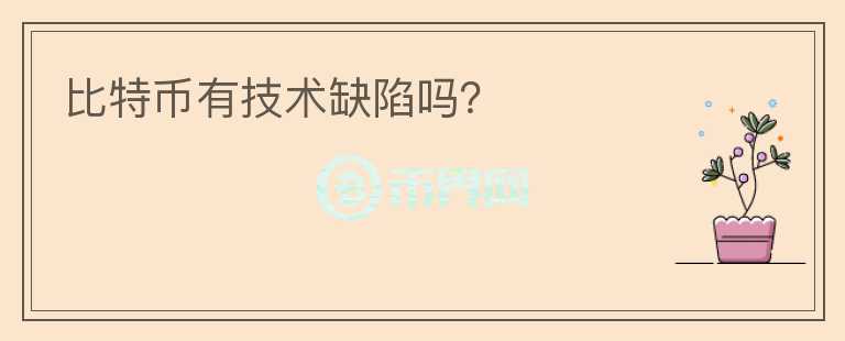 比特幣有技術缺陷嗎？