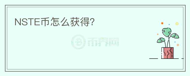 NSTE幣怎么獲得？