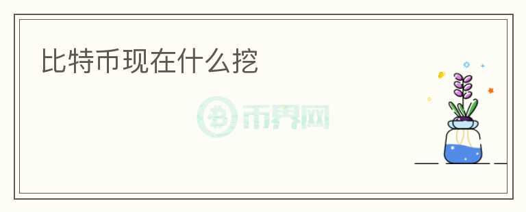 比特幣現(xiàn)在什么挖