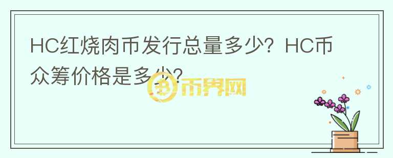 HC紅燒肉幣發(fā)行總量多少？HC幣眾籌價格是多少？