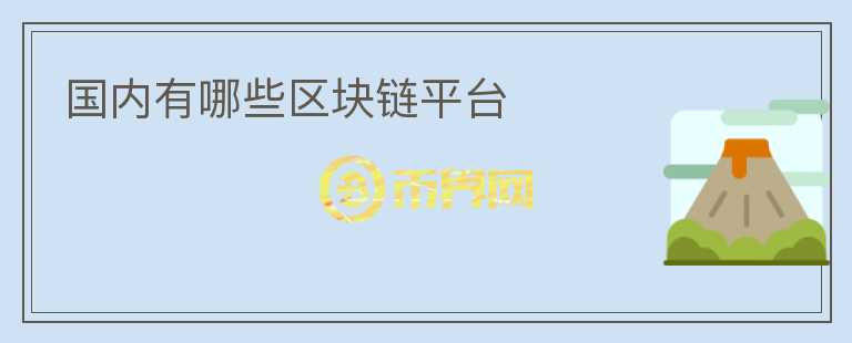 國(guó)內(nèi)有哪些區(qū)塊鏈平臺(tái)
