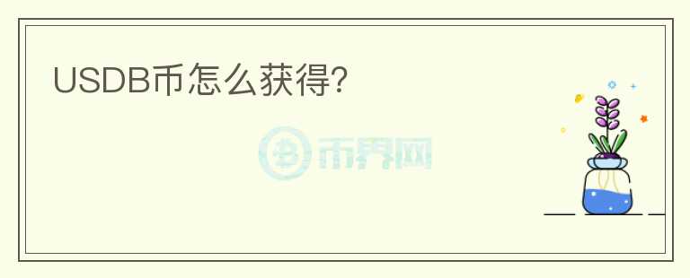 USDB幣怎么獲得？