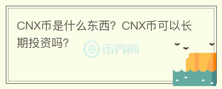 CNX幣是什么東西？CNX幣可以長(zhǎng)期投資嗎？