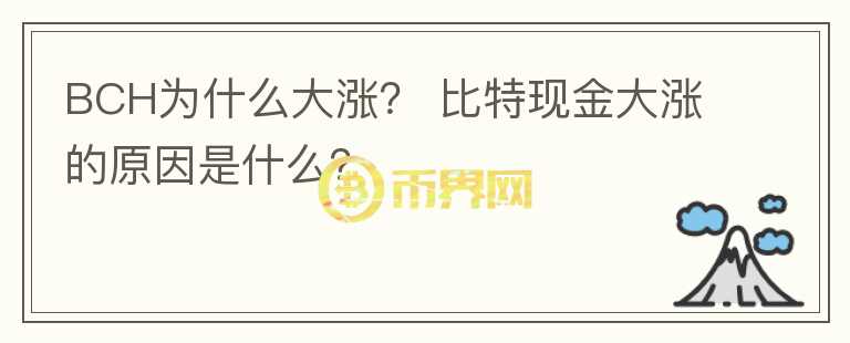 BCH為什么大漲？ 比特現(xiàn)金大漲的原因是什么？