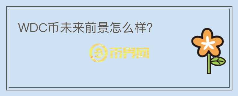 WDC幣未來前景怎么樣？