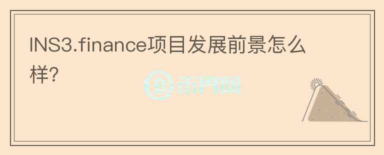 INS3.finance項(xiàng)目發(fā)展前景怎么樣？