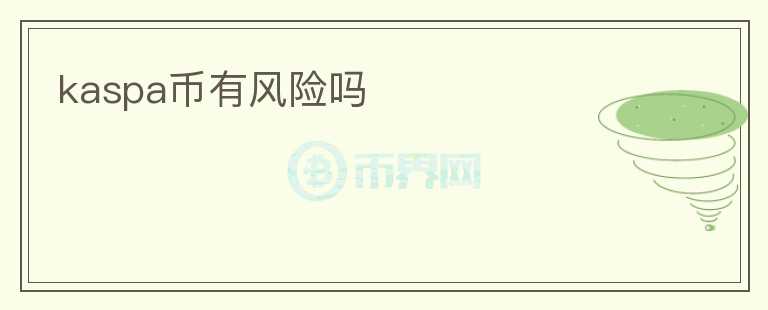 kaspa幣有風(fēng)險(xiǎn)嗎