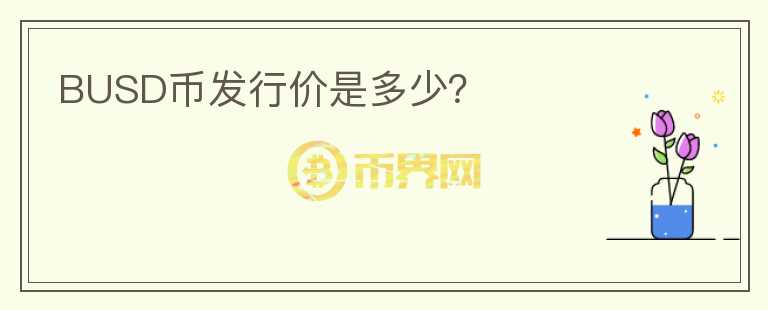 BUSD幣發(fā)行價是多少？