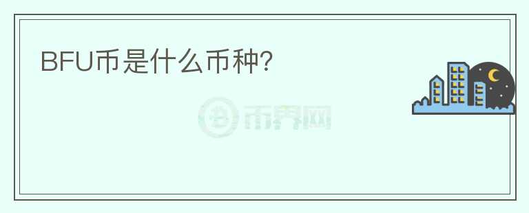 BFU幣是什么幣種？