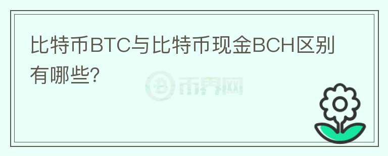 比特幣BTC與比特幣現(xiàn)金B(yǎng)CH區(qū)別有哪些？