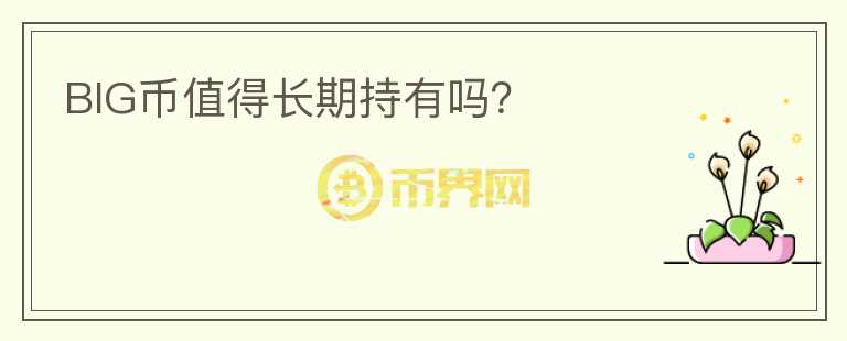 BIG幣值得長期持有嗎？