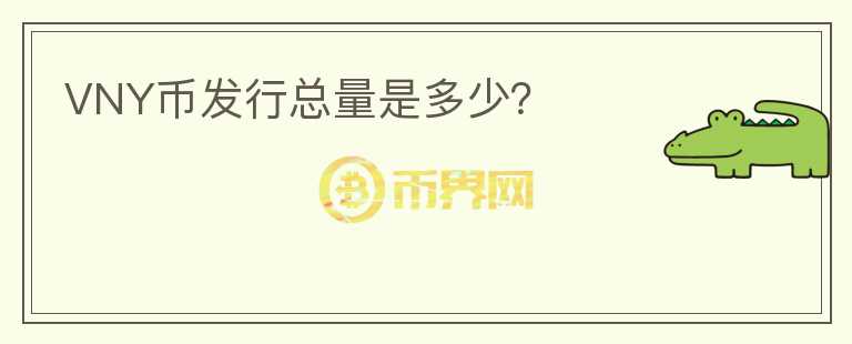 VNY幣發(fā)行總量是多少？