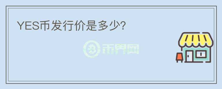 YES幣發(fā)行價是多少？