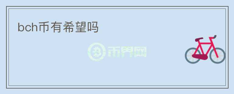 bch幣有希望嗎