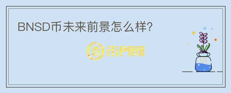 BNSD幣未來前景怎么樣？