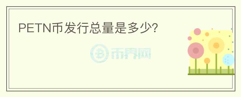 PETN幣發(fā)行總量是多少？