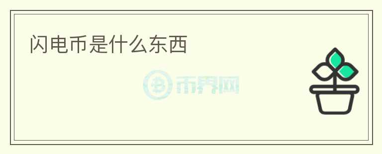 閃電幣是什么東西