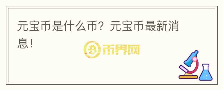 元寶幣是什么幣？元寶幣最新消息！