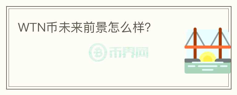 WTN幣未來前景怎么樣？