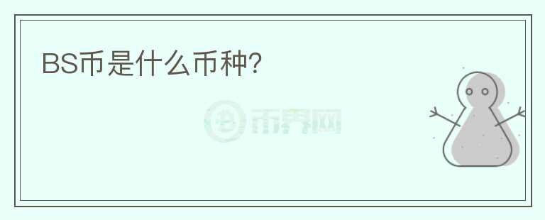 BS幣是什么幣種？