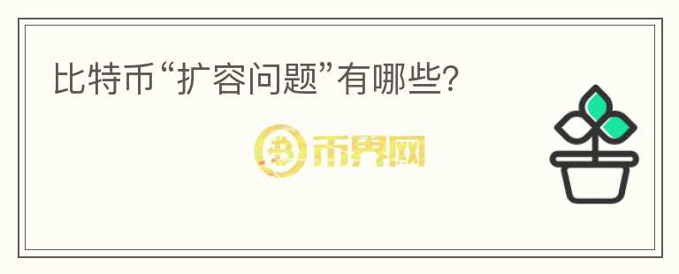 比特幣“擴(kuò)容問題”有哪些？