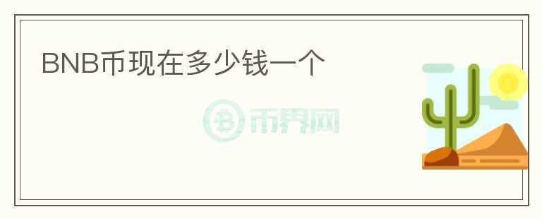 BNB幣現(xiàn)在多少錢一個