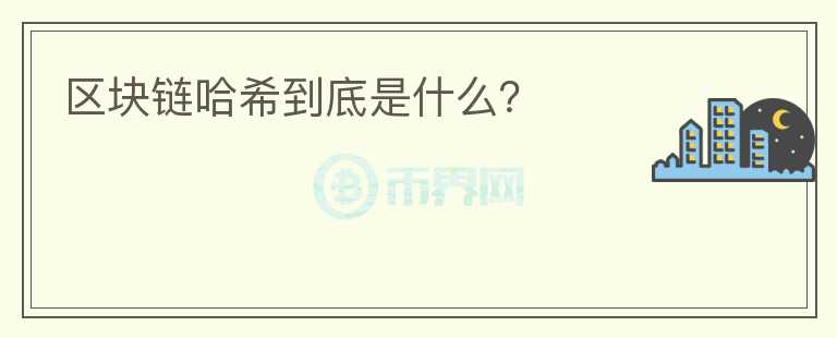 區(qū)塊鏈哈希到底是什么？