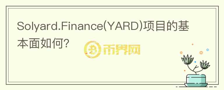 Solyard.Finance(YARD)項目的基本面如何？