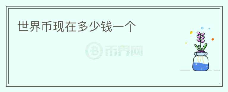 世界幣現(xiàn)在多少錢(qián)一個(gè)