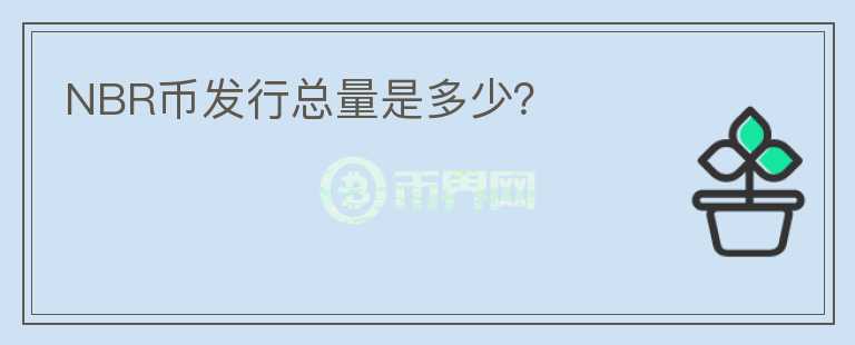 NBR幣發(fā)行總量是多少？