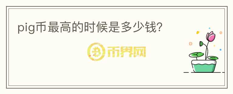 pig幣最高的時(shí)候是多少錢？