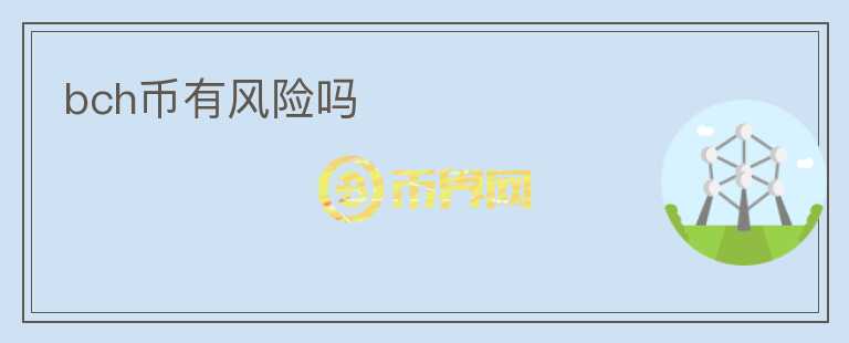 bch幣有風(fēng)險(xiǎn)嗎