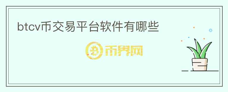 btcv幣交易平臺(tái)軟件有哪些