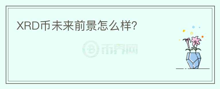 XRD幣未來前景怎么樣？