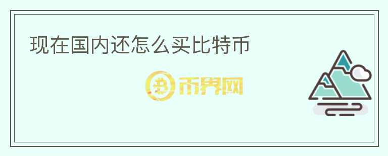 現在國內還怎么買比特幣