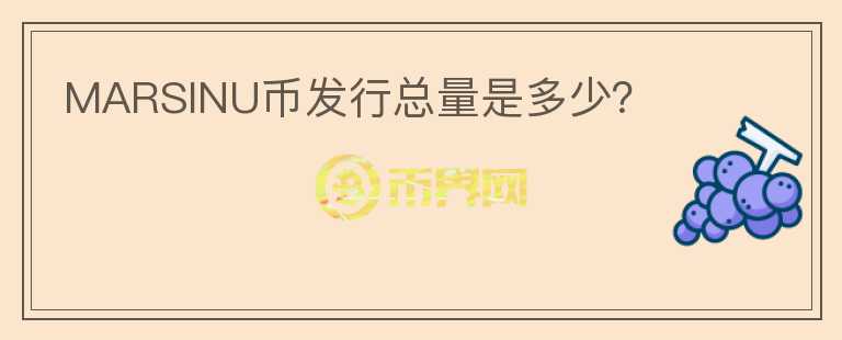 MARSINU幣發(fā)行總量是多少？