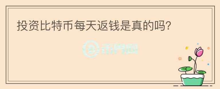 投資比特幣每天返錢是真的嗎？