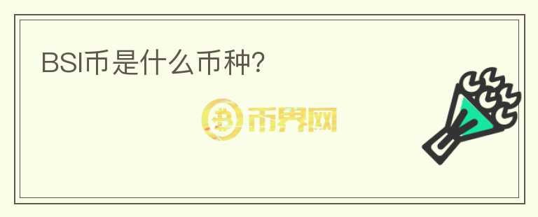 BSI幣是什么幣種？
