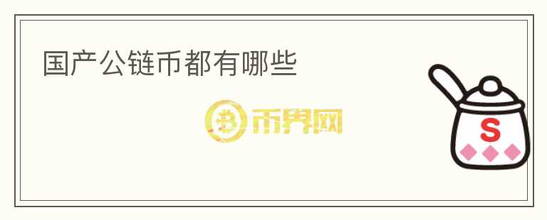 國(guó)產(chǎn)公鏈幣都有哪些