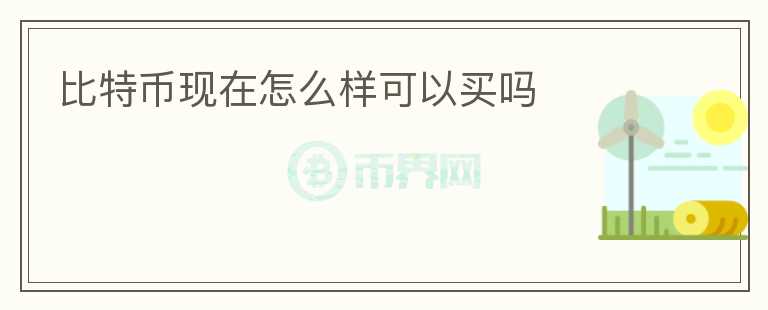比特幣現(xiàn)在怎么樣可以買嗎