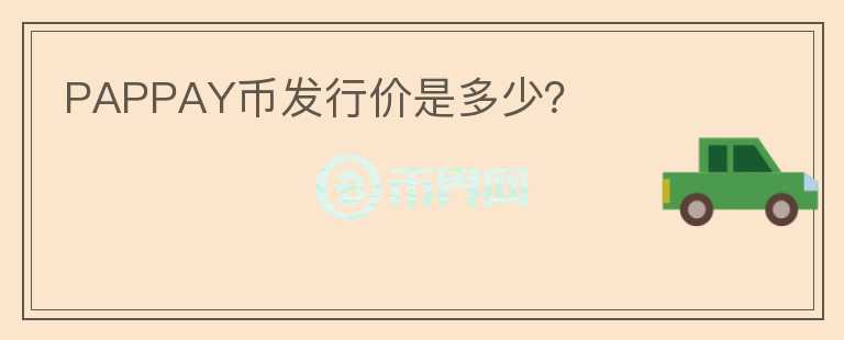 PAPPAY幣發(fā)行價(jià)是多少？