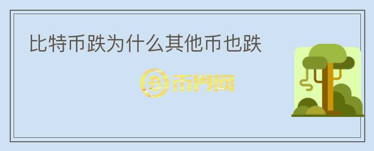 比特幣跌為什么其他幣也跌