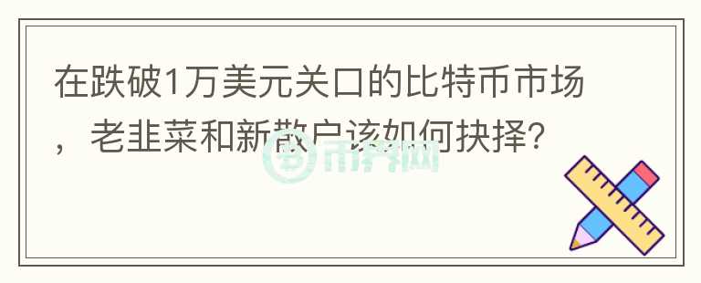 在跌破1萬美元關(guān)口的比特幣市場，老韭菜和新散戶該如何抉擇？