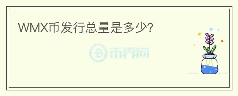 WMX幣發(fā)行總量是多少？