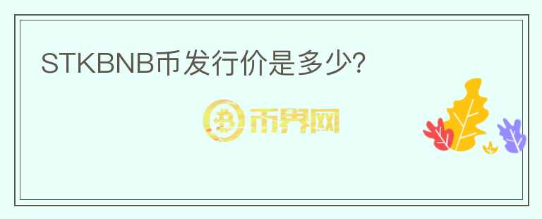STKBNB幣發(fā)行價是多少？